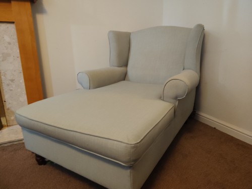 Vintage style wingback chaise - style,