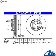 2x BRAKE DISC 24.0132-0701.1