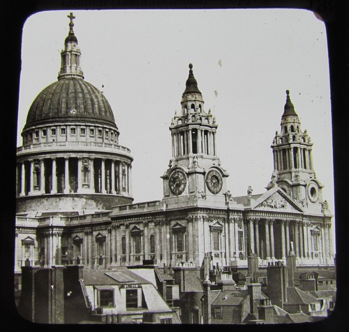 Glass magic lantern slide - glass, st