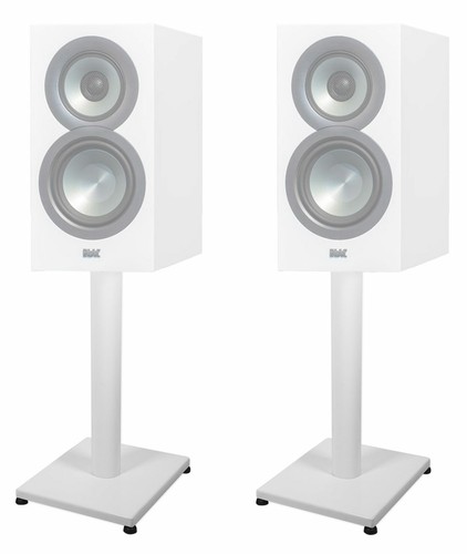 Pair steel white stands - pair, 21”