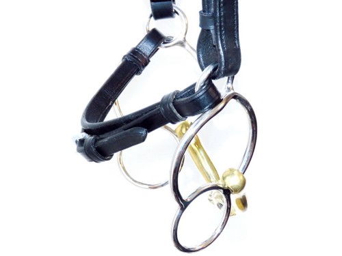 Bit leather back strap curb - leather,