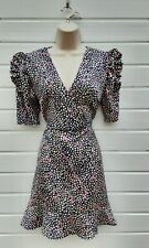 TEA,DAY DRESS,BLUE/MULTI,SWING,LINDY HOP,WW2,40S,50S,80S,90S RETRO STYLE,SIZE 10