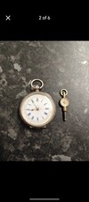 Sterling Silver & Enamel Pocket Watch 100 Years Old Fully Working Condition