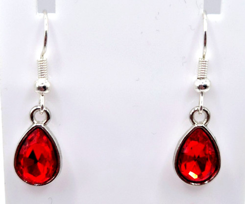 Crystal glass teardrop hook - glass,