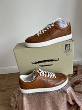 TED BAKER Robertt Retro Trainers Mens UK 7 EU41 Tan Leather Sneaker NEW RRP £110