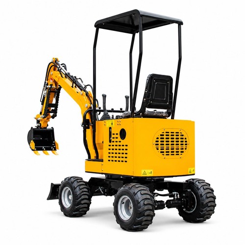 Small wheeled excavator - small,