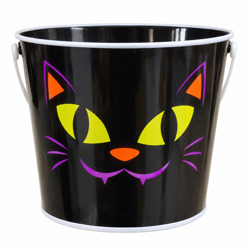 Halloween black cat trick - black,