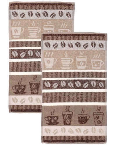 2pk jacquard coffee kitchen - 2pk,