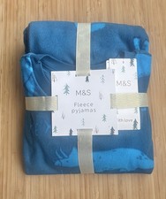 M&S Boys Blue Fleece Dinosaur