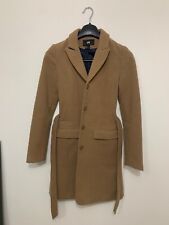 H&M Ladies Beige Camel Tan Winter coat Fitted Lined overcoat jacket Size XS / 6