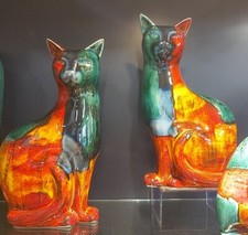 NEW STUDIO POOLE POTTERY GEMSTONE LARGE CAT RIGHT OR LEFT AVAILABLE 