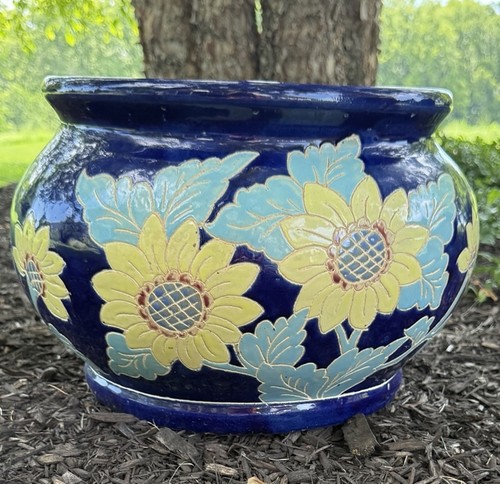 Vintage large enameled ceramic - vintage,