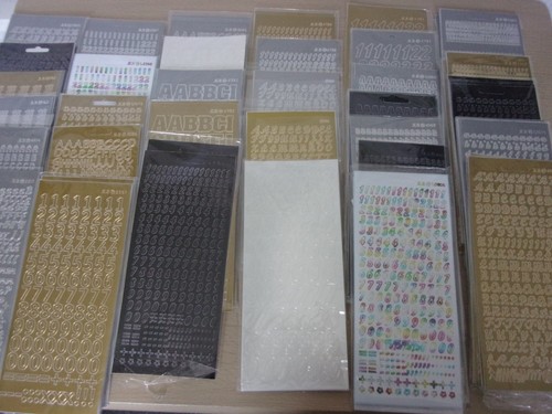 Letters numbers card making - letters,