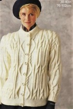 1854 lady aran jacket - lady's,