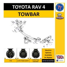 Swan Neck Towbar for Toyota Rav 4 March 2013 toJan 2019 Tow Bar Choose Electrics