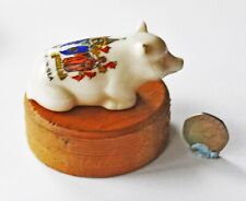 Alexandra China Crested Ware Ceramic Pig with Westcliff-on-Sea Coat of Arms