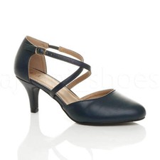 WOMENS LADIES MID HIGH HEEL