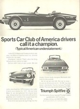 1971 Classic Car Ad, Triumph