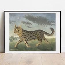 Art print Tirzah Garwood Erskine Returning at Dawn cat art giclee poster