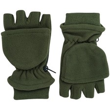 Jack Pyke Shooters Fleece Shooters Mitts Fingerless Airsoft Paintball Olive