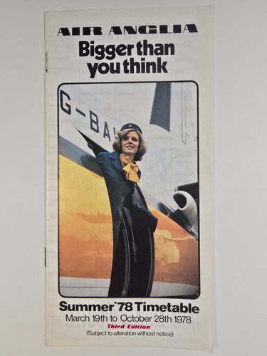 Air anglia airline timetable - anglia,