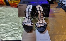 ❤️BEAUTIFUL SEXY HIGH HEELS❤️Black Sand By Dune size UK6 EU39❤️WILL FIT SIZE 5❤️