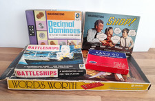 JOB LOT 5 Vintage 1970s BOARD/CARD GAMES - SHOP! / Words Worth / BATTLESHIPS....