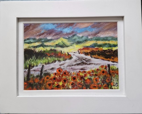 Original framed poppy - framed,