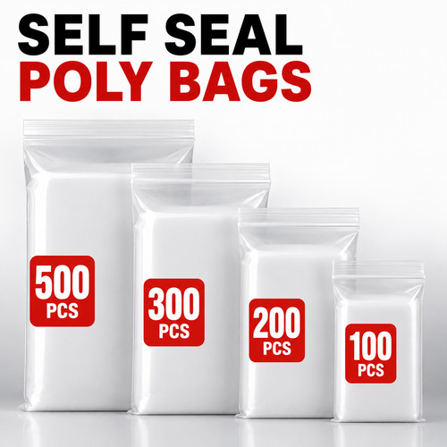 Clear grip seal bags self - seal,
