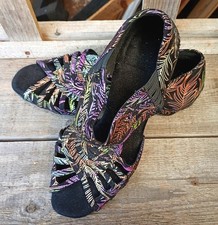 Floral salsa dance shoes size - floral,