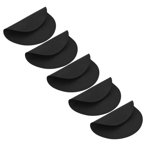 Non slip black felt record - black, mat