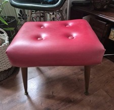 Vintage Mid-Century Red Vinyl