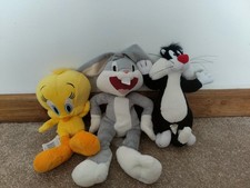 Looney Tunes bundle of 3 soft toy plush Tweety Sylvester Bugs Bunny
