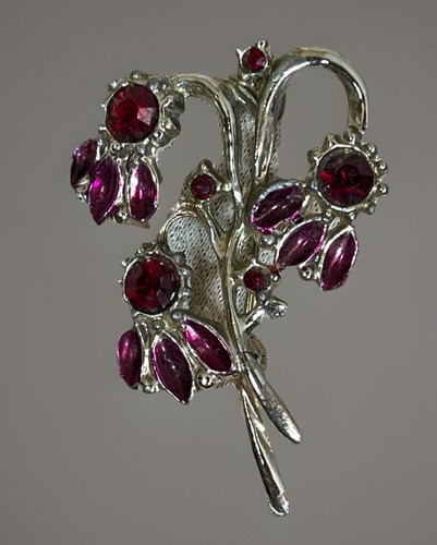 Vintage flower spray brooch - flower,