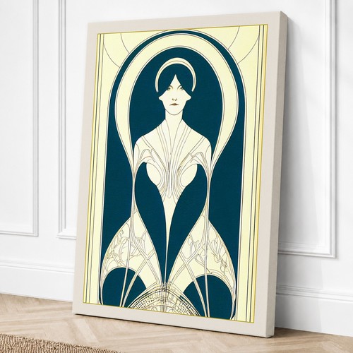 Figure art deco - art, canvas