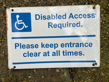  Disabled access required please keep entrance clear at all times safety sign 
