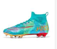 Kids MYCS Size 35 3 Aqua Multi Football Stud Cleats Boots Trainers