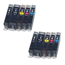 10 Ink Cartridge For Canon MP600 MP600R MP610 MP800 MP800R MP810 PGI 5 CLI 8