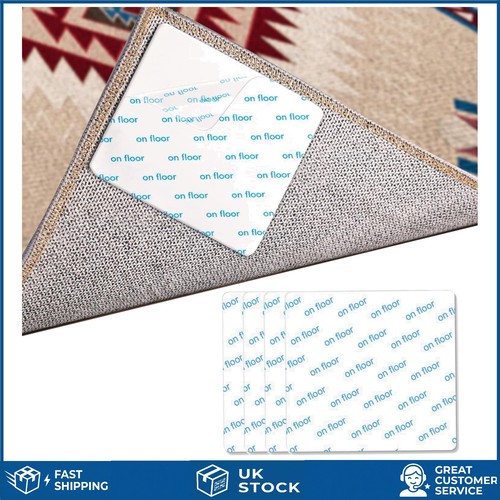 Non slip reusable rug - rug, grippers
