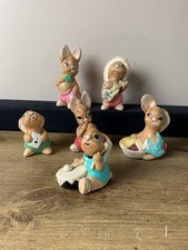 Pendelfin Rabbits Lot Of 6 Robert, Phumf, Rocky, Rolly, Pieface, Bongo READ