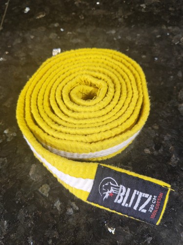 Taekwondo belt yellow with - taekwondo,