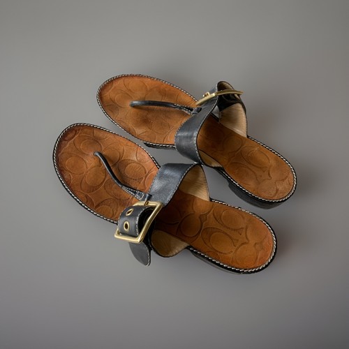 Coach sandals size black - 5.5-,