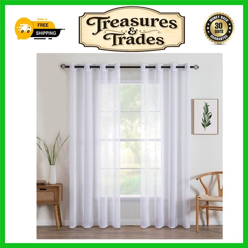 Elegant white voile - elegant, sheer