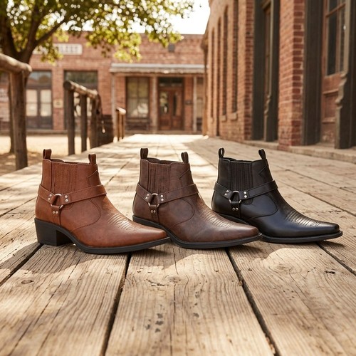 Brass cowboy boots with - us,