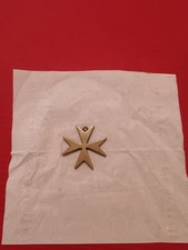 Vintage brass Maltese Cross pendant