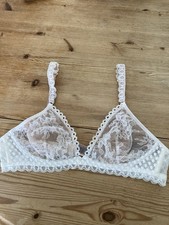 Stella McCartney Underwired Bra White/Dusty Rose - 36B.  BNWOT 