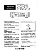 Pioneer ct93 cassette player - pioneer,