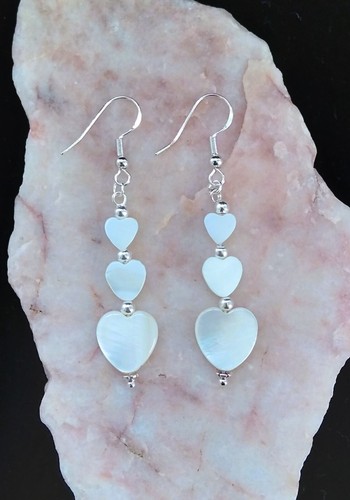 White mother pearl heart - of,