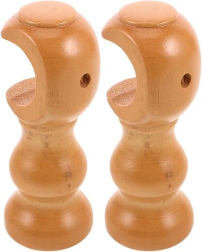 2pcs wooden curtain - curtain, rod