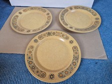 3 x Vintage Retro Kiln Craft 1970’s Bacchus Dinner plates 10” Ironstone